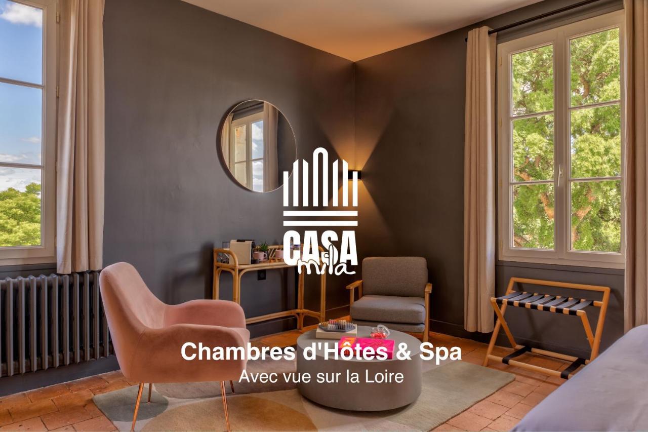 Casa Mila & Spa - Maison D'Hotes Raffinee Vue Loire, Spa & Piscine Saint-Mathurin  Экстерьер фото